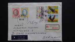 Turkey - 1996 - Mi:3067,3070+72(together)+3076-7 On Envelope(registered Mail) - Look Scan - Covers & Documents