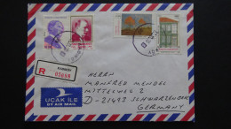 Turkey - 1993-95 - Mi:3001,3031,3050,3052 On Envelope(registered Mail) - Look Scan - Brieven En Documenten