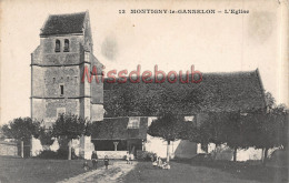 28 -  MONTIGNY LE GANNELON - L'Eglise - Enfants  - 2  Scans - Dos Vierge - TTBE - Montigny-le-Gannelon