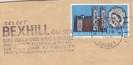 1966 Bexhill On Sea GB COVER  SLOGAN Pmk BEXHILL GOOD MUSICC & THEATRE   Stamps - Theatre