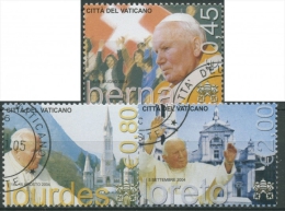 Vatikan 2005 Die Weltreisen Von Papst Johannes Paul II. 1530/32 Gestempelt - Gebruikt