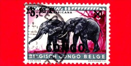 Repubblica Del CONGO - Usato -  1960 - Elefante Africano - Sovrastampato CONGO - 3.50 Su 3 - Oblitérés