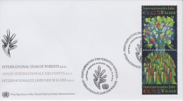 United Nations FDC Mi 736-737 International Year Of Forests - Trees - 2011 - FDC