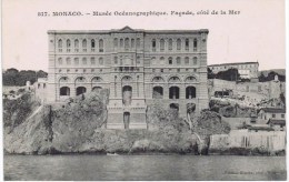 Cpa  MONACO Musée Oceanographique  Facade Cote De La Mer - Museo Oceanografico