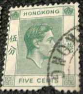 Hong Kong 1938 King George VI 5c - Used - Oblitérés