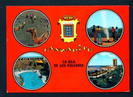 Delcampe - SPAIN  -  Lanzarote  Multi View  Used Postcard As Scans - Lanzarote