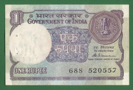 India 1985 Inde Indien - 1 Rupee / INR Banknote P-78A[b] UNC - As Scan - Inde