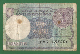 India 1986 Inde Indien - 1 Rupee / INR Banknote P-78A[c] Used - As Scan - Inde