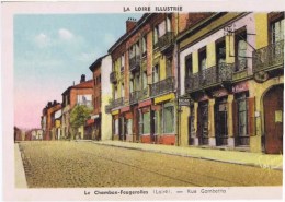 Cpa  LE CHAMBON FEUGEROLLES  Rue Gambetta - Le Chambon Feugerolles