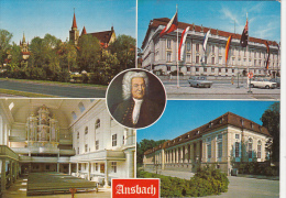 24586- ANSBACH- JOHANN CHURCH, CASTLE, , GUMBERTUS CHURCH, ORANGERIE, JOHANN SEBASTIAN BACH, CAR - Ansbach