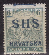 Yugoslavia 1918. Croatia-SHS-ERROR, SHIFTED OVPT, MH(*) - Ongebruikt