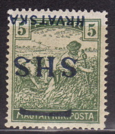 Yugoslavia 1918. Croatia-SHS-ERROR, INVERTED OVPT, MLH - Ungebraucht