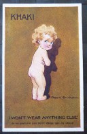 CP Litho Illustrateur SPURGIN PATRIOTIQUE ENFANT Bebe Nu Devant Mur KHAKI 1054 Voyagé 1916 Paris 8 - Spurgin, Fred