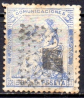 SPAIN 1873 Allegorical Figure Of Peace - 50c.   - Blue  FU SOME FOXING - Used Stamps