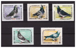 2001 Pigeons 5 Values Set  MNH - Unused Stamps