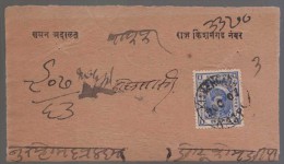 India, Princely State Kishangarh / Kishengarh, Used On Folded Letter, Inde Indien - Kishengarh