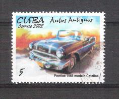 Cuba 2002-Coches Antiguos-Pontiac 1956 Modélo Catalina-sello Usado - Oblitérés