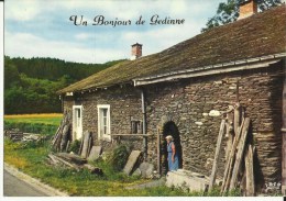 Un  Bonjour  De  Gedinne -- Mortehan  Vieille  Maison.    (2 Scans) - Gedinne