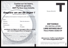 B4-02N- Carte Réponse BNP PARIBAS - Cards/T Return Covers