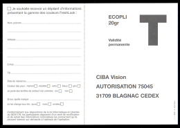 B4-02O- Carte Réponse CIBA Vision - Buste Risposta T