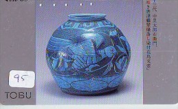 Telecarte Japan * VASE Poterie POTTERY Vaas ART (95) - Cultura