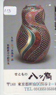 Telecarte Japan * VASE Poterie POTTERY Vaas ART Décoration (113) - Cultura