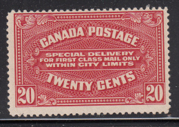 Canada MH Scott #E2a 20c Special Delivery, 41mm Wide - Special Delivery