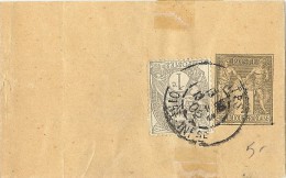 LMM13 - BANDE POUR JOURNAUX SAGE 1c + TPM BLANC 1c  MARS 1902 - Newspaper Bands