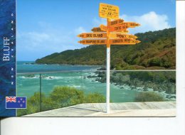 (PH 876) New Zealand - Bluff And Road Direction / Distance Panel - Nueva Caledonia