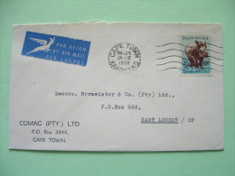 South Africa 1958 Cover To East London - Rhinoceros - Covers & Documents