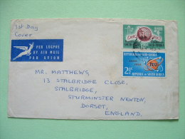 South Africa 1965 FDC Cover To England - ITU - Earth Globe And Satellite (Scott # 306/307 = 3.20 $) - Covers & Documents