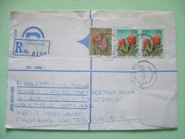 South Africa 1981 Registered Cover To England - Protea Flowers - Lettres & Documents