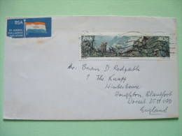 South Africa 1988 Cover To England - Crossing The Drakensburg Mountains - Tapestry - Air Mail Label - Briefe U. Dokumente