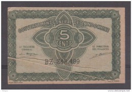 INDOCHINE  ERROR PRINTED ON FOLDER PAPER  BANKNOTE  PICK N° 89    FINE - Indochine