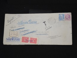 FRANCE - Enveloppe De Paris Pour Paris Redirigée à Prague Et Taxée En 1947 - à Voir - Lot P8322 - Portomarken