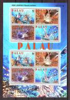 Palau 2009 Y WWF Fauna Animals Fish Red Lionfish Mi No 2902-05 Minisheet MNH - Ungebraucht