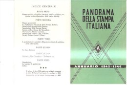 76427)annuario 1945-46 Panorama Della Stampa Italiana - Marcophilie (Avions)