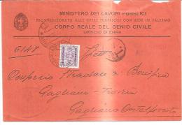 76435) Lettera Tassa A Carico Del Destinatario Con 50 Cent. Del Servizio Da Palermo  A Gagliano Il 29-10-1936 - Strafport