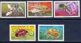 TURQUIE  Insectes, Insecte, Insect, Insects, Insectos, Insekten. Yvert N° 2370/74 ** MNH Perforate - Other & Unclassified