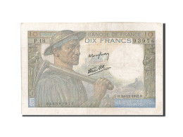 Billet, France, 10 Francs, 10 F 1941-1949 ''Mineur'', 1942, 1942-11-19, TB+ - 10 F 1941-1949 ''Mineur''