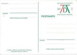 Germany (BRD) 1971  Albrecht Durer (*)  PSo 3/05 Ausschnitt Aus Dem Rosenkranzfest - Cartoline Illustrate - Nuovi