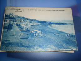 44 - PREFAILLES - VUE SUR LA PLAGE PRISE DES DUNES - CPA ECRITE EN 1924 - COULEUR BLEUTEE CROI SUR UNE TENTE - Préfailles