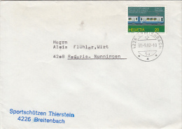 TRAM, TRAMWAY, PUBLIC TRANSPORTS, STAMPS ON COVER, 1982, SWITZERLAND - Tram