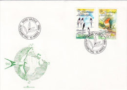 BIRDS, SWALLOWS, SONGBIRD, COVER FDC, 1986, LIECHTENSTEIN - Swallows