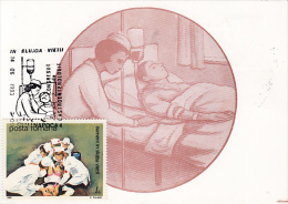 NURSES, FIRST AID, RED CROSS, CM, MAXICARD, CARTES MAXIMUM, 1993, ROMANIA - First Aid