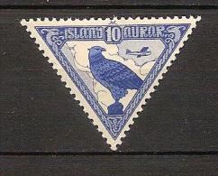 Iceland 1930 - Gyrfalcon - Airmail