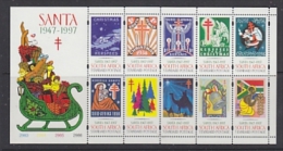 South Africa 1997 Santa 10v In Sheetlet ** Mnh (23234B) - Blocs-feuillets