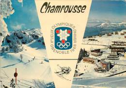 CHAMROUSSE Xes JEUX OLYMPIQUES D'HIVER 1968  CARTE MULTIVUES - Chamrousse