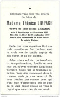 ATTERT ..-- Mme Thérèse LIMPACH , Veuve De Mr Jean - Pierre URBAING , Née En 1879 à TONTELANGE , Décédée En 1967 . - Attert