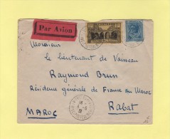 Monaco - Poste Aerienne Destination Maroc Rabat - 4-5-1931 - Covers & Documents